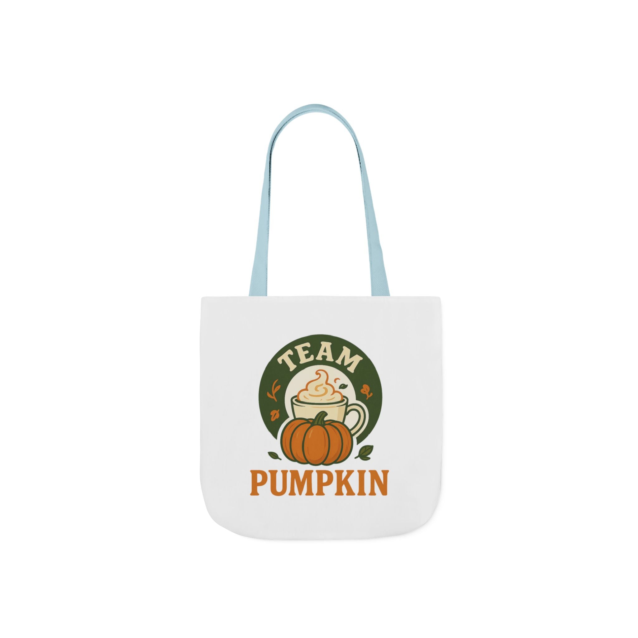 Team Pumpkin Tote Bag with 5-Color Straps, Fall Accessory, Gift for Pumpkin Lovers, Cute Bag for Festivals, Stylish Halloween Tote