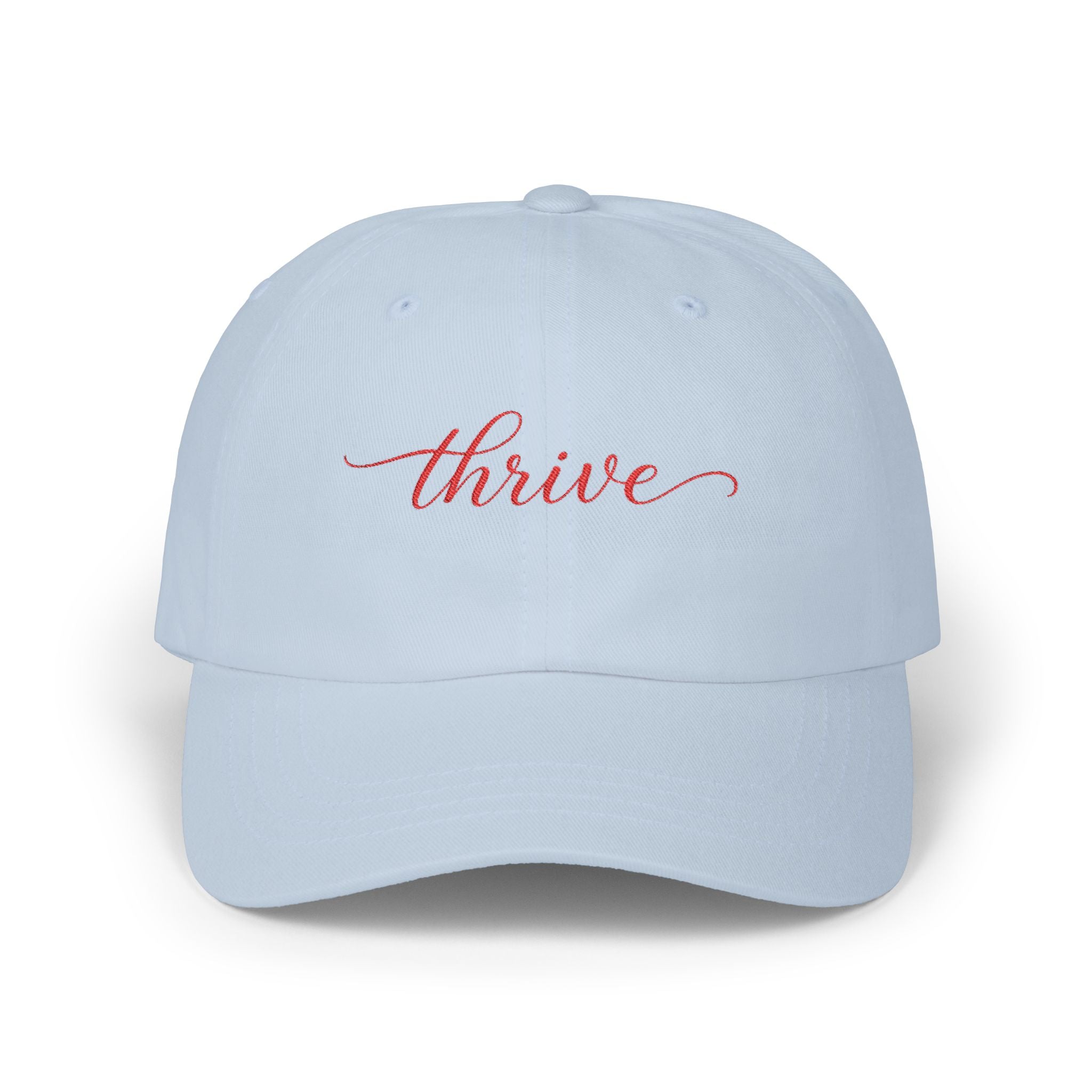 Thrive Embroidered Dad Cap — Inspirational Casual Hat for Women & Men
