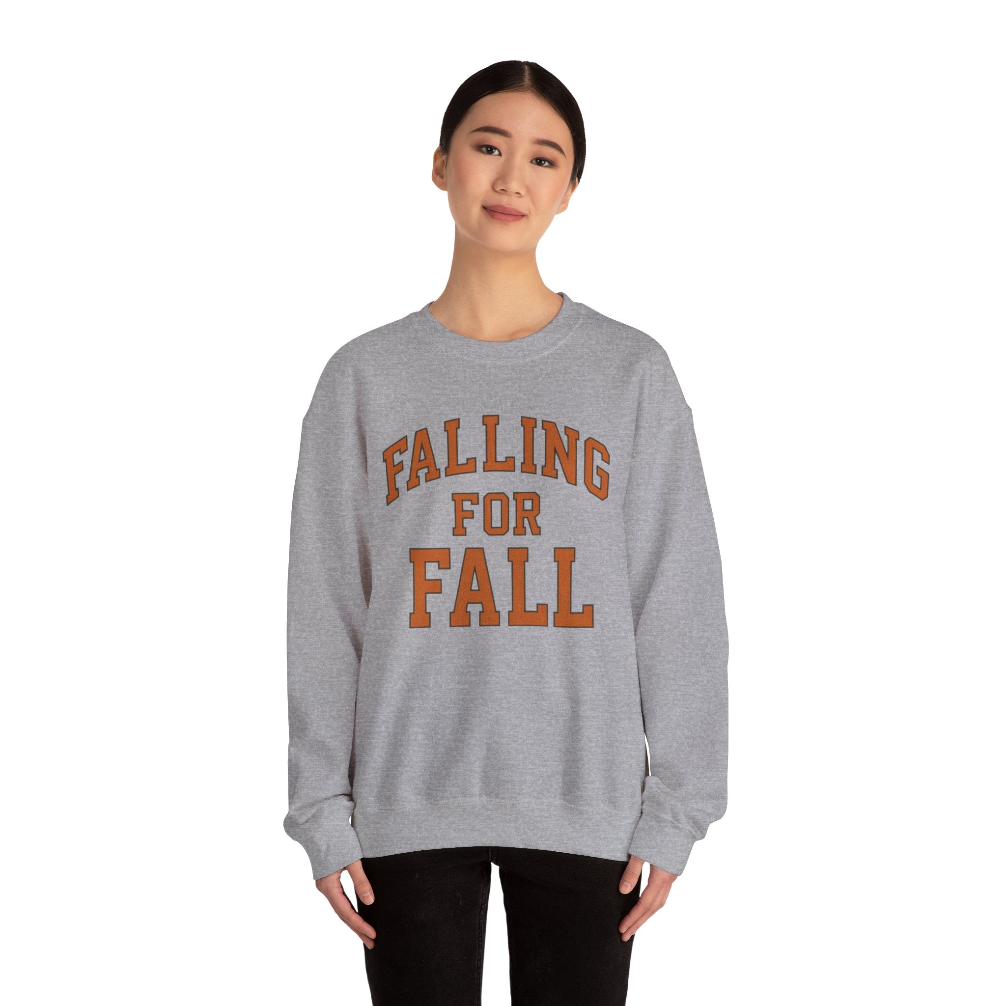 Falling for Fall Sweatshirt | Cozy Unisex Crewneck for Autumn, Seasonal Fashion, Fall Chill, Thanksgiving, Gifts