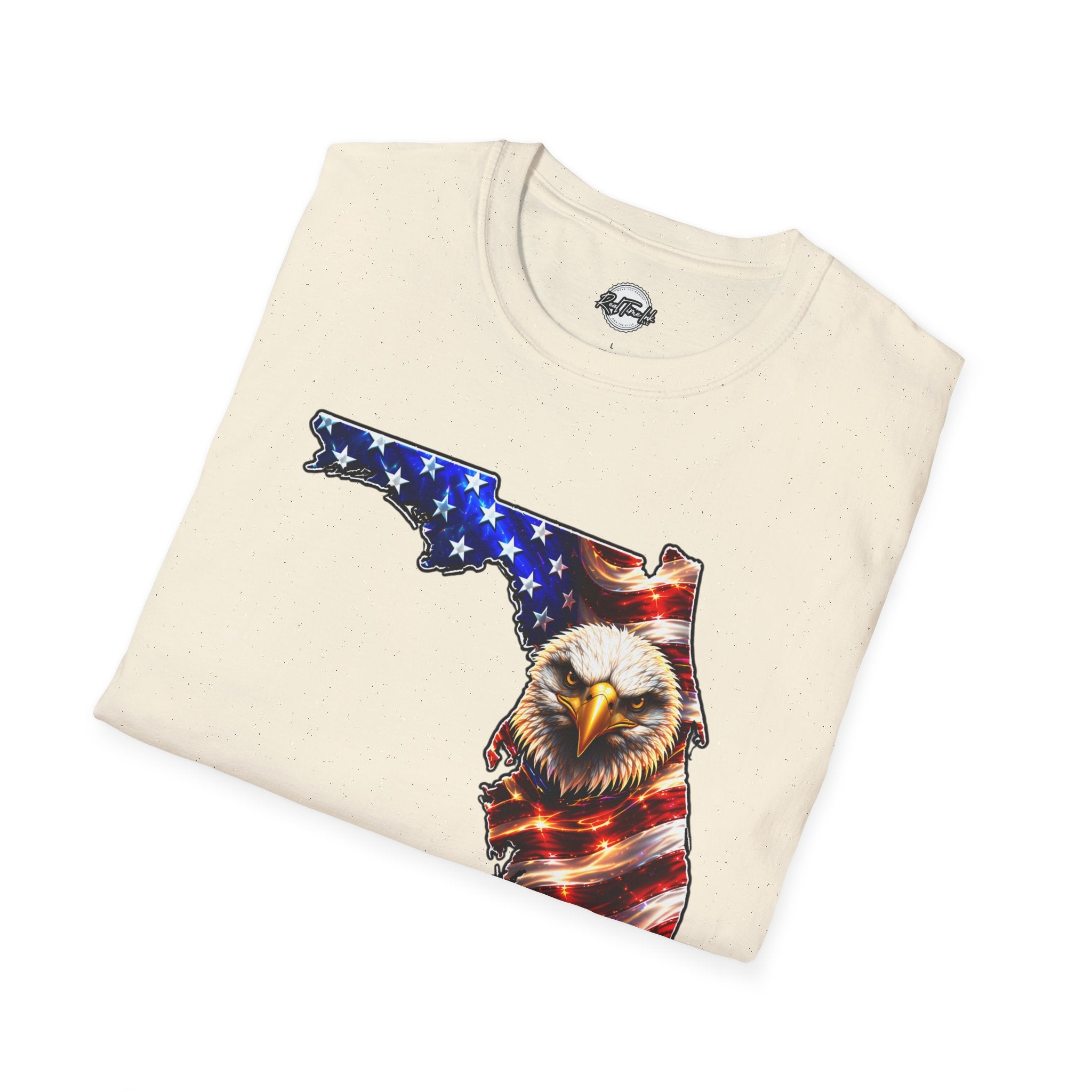 Florida Flag Eagle T-Shirt — American Flag State Outline Tee