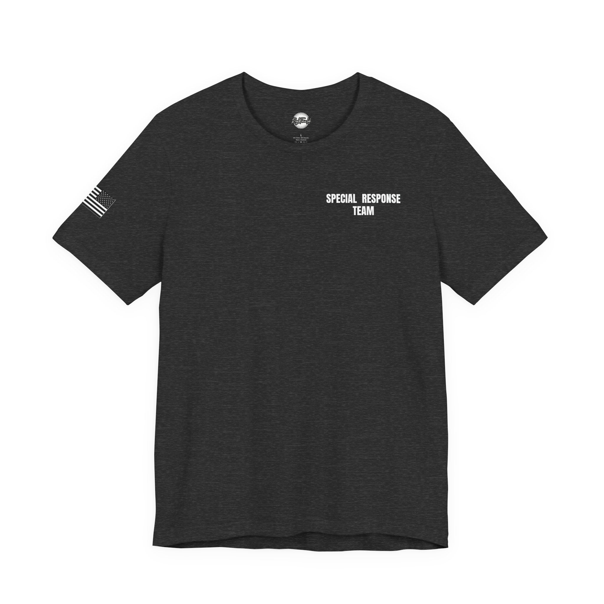 Police SRT Level 1 Tactical Tee — Back Shield Emblem Short Sleeve Shirt