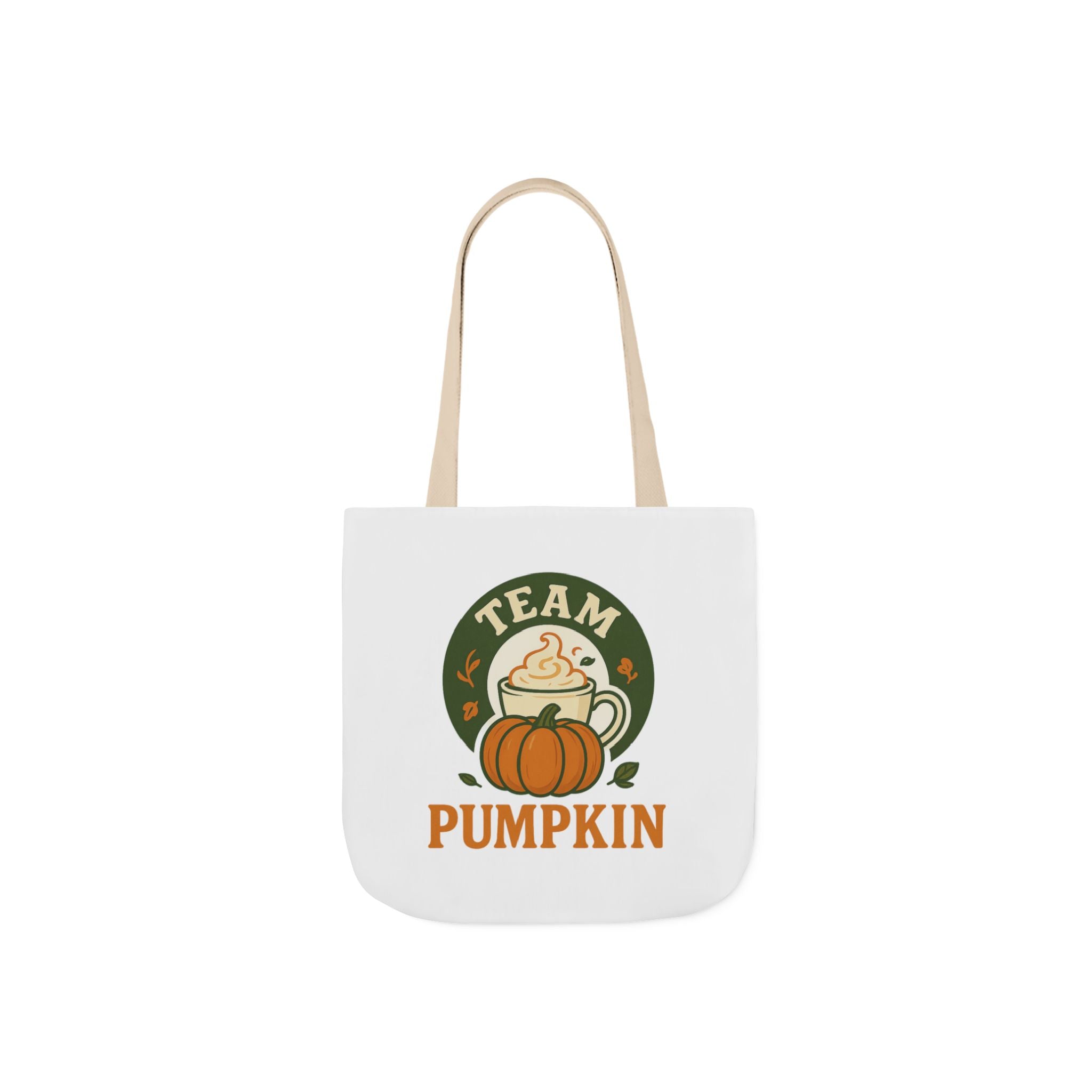 Team Pumpkin Tote Bag with 5-Color Straps, Fall Accessory, Gift for Pumpkin Lovers, Cute Bag for Festivals, Stylish Halloween Tote