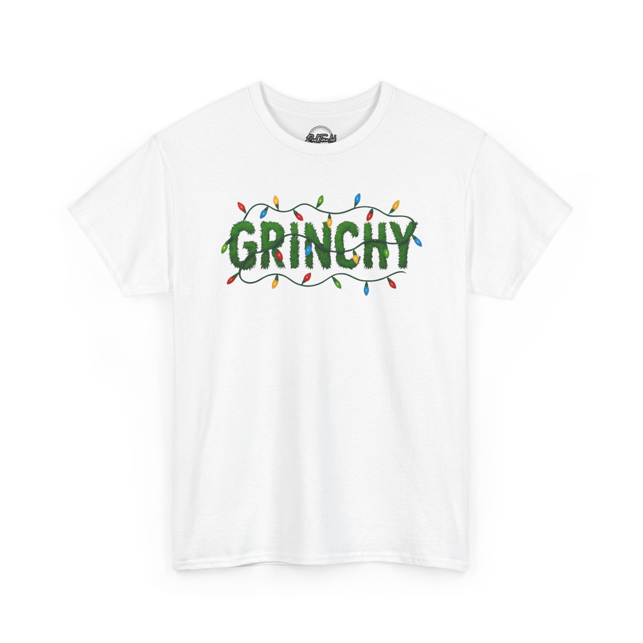 Grinchy Christmas Tee — Festive Lights Holiday Shirt