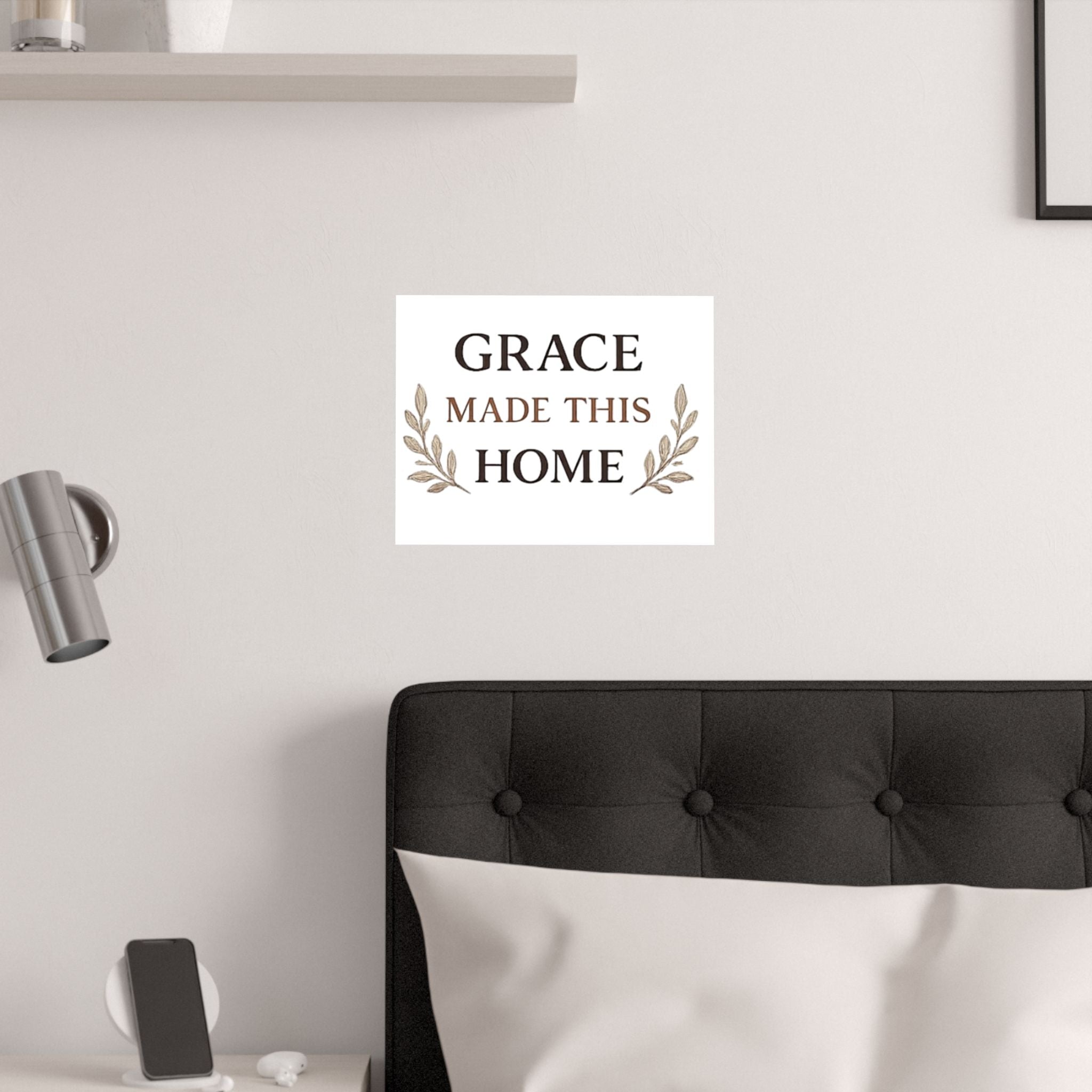 Grace Made This Home Satin Poster — Inspirational Faith Wall Art