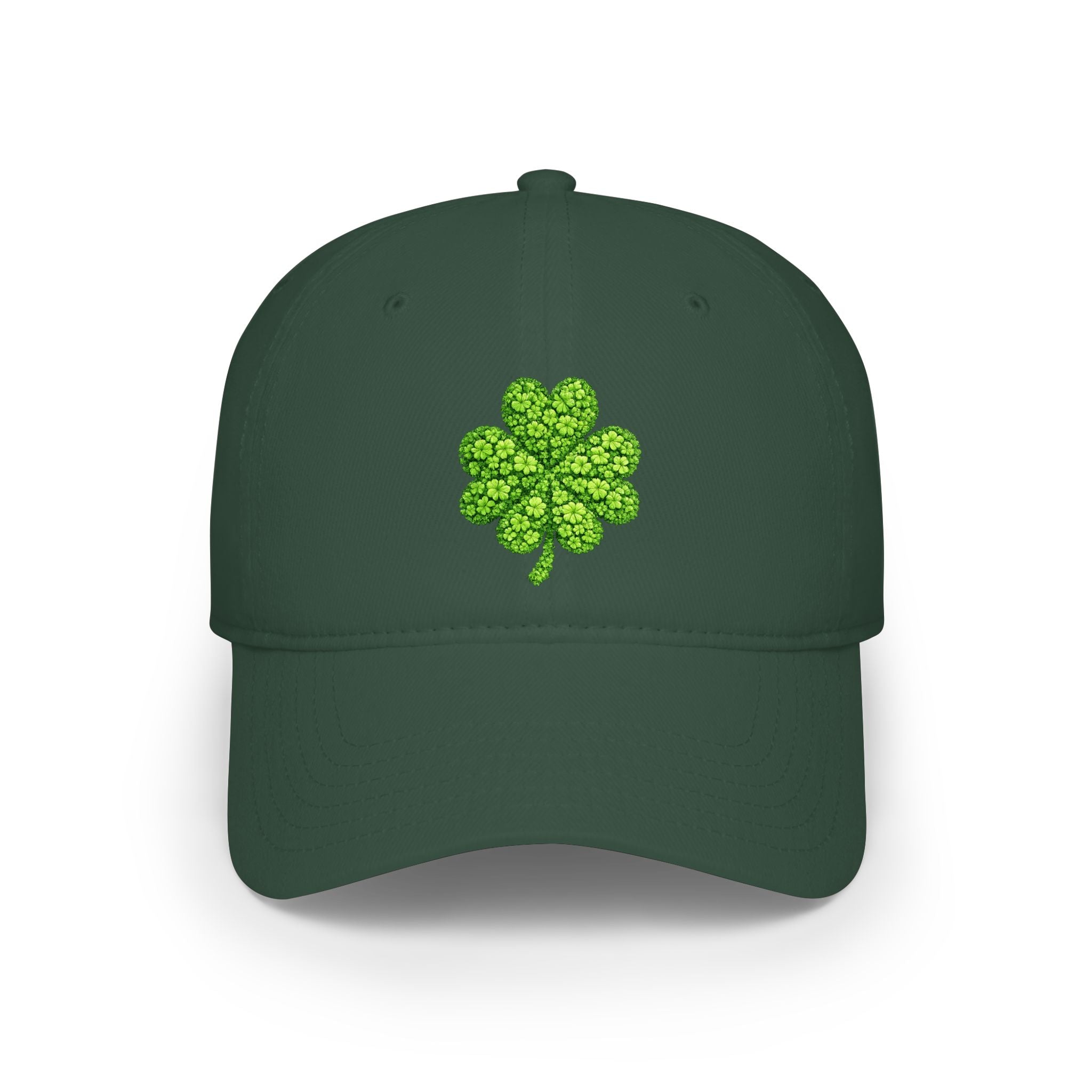 Lucky Clover Cap — Low Profile Baseball Hat with Four-Leaf Clover Design