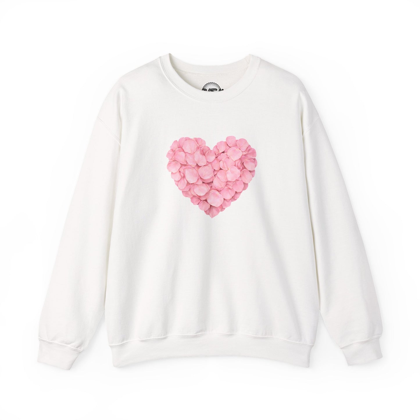 Pink Petal Heart Valentines Sweatshirt