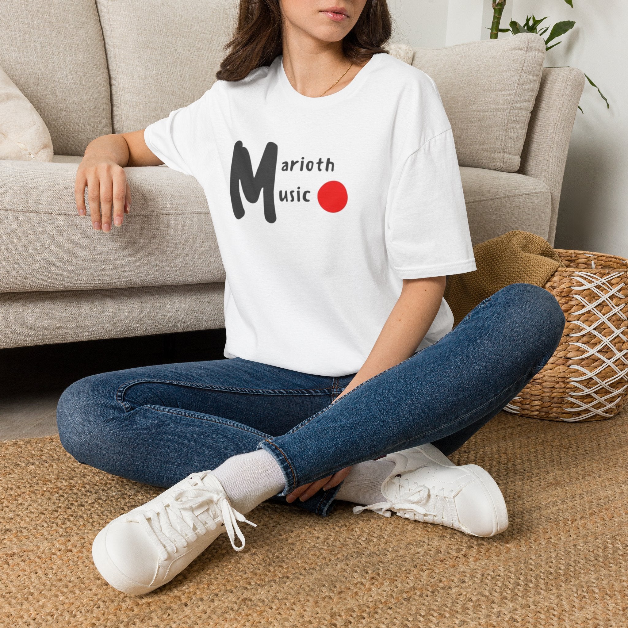 Marioth Music Logo Tee (Bold 'M' with Red Dot)