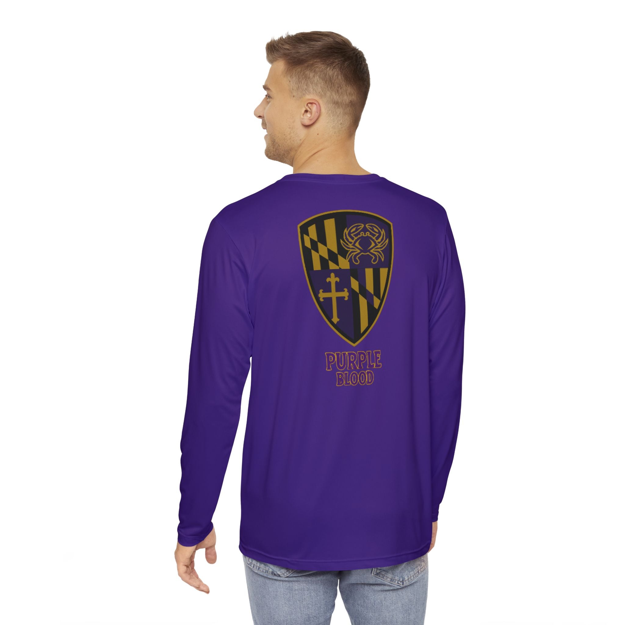 Men's Shirt Purple Blood Long Sleeve