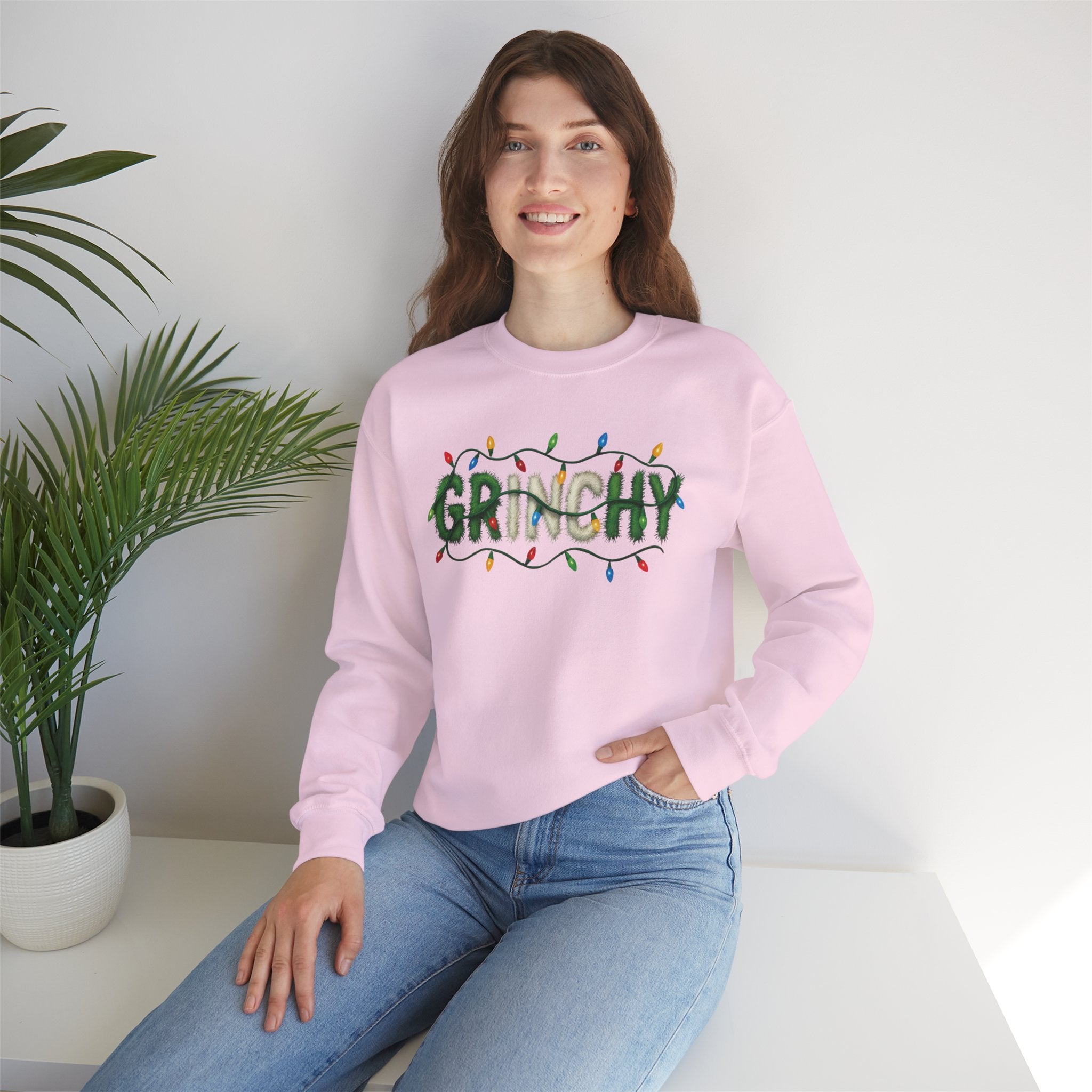 Grinchy Crewneck Sweatshirt — Holiday Christmas Grinch Pullover