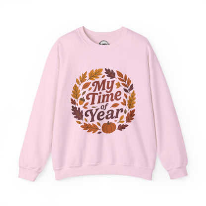 My Time of Year Crewneck Sweatshirt - Fall Fashion, Autumn Sweater, Cozy Gift, Seasonal Apparel, Thanksgiving Outfit