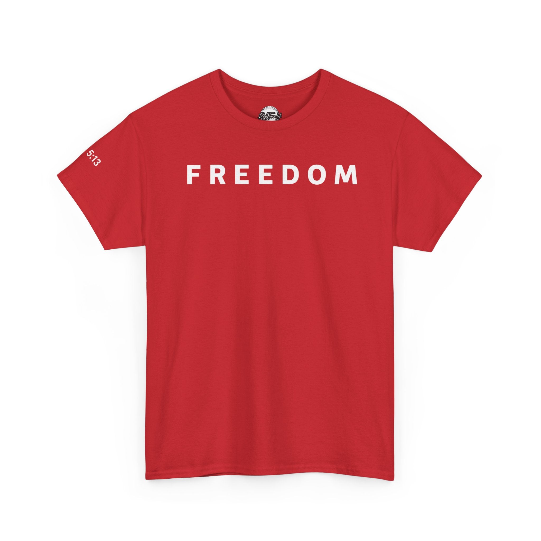 Copy of Freedom Gal 5:13 Unisex Heavy Cotton Tee, Casual Graphic T-Shirt, Comfortable Everyday Wear, Inspirational Gift, Freedom Clothing