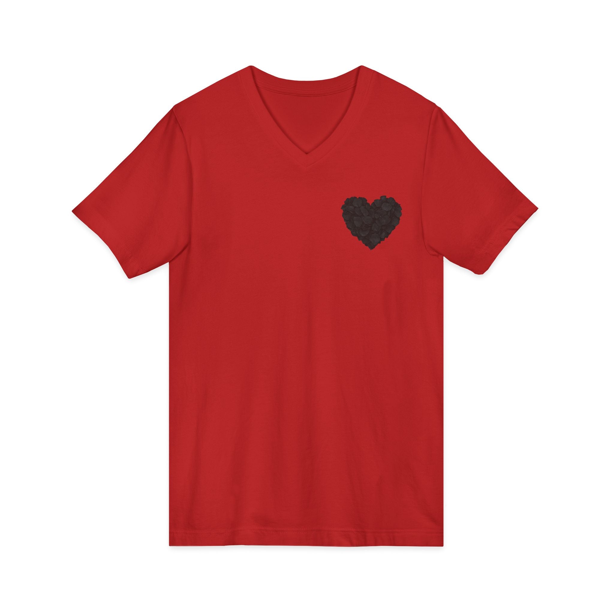 Black Rose Heart T-Shirt | Floral Heart Tee