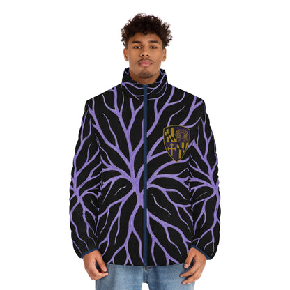 Baltimore Blood Men's Puffer Jacket | Cozy, Urban Style for Every Occasion | Perfect for Fall/Winter, Sports, and Casual Wear