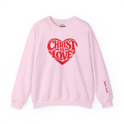 Christ Is Love Heart crewneck | Christian faith sweatshirt