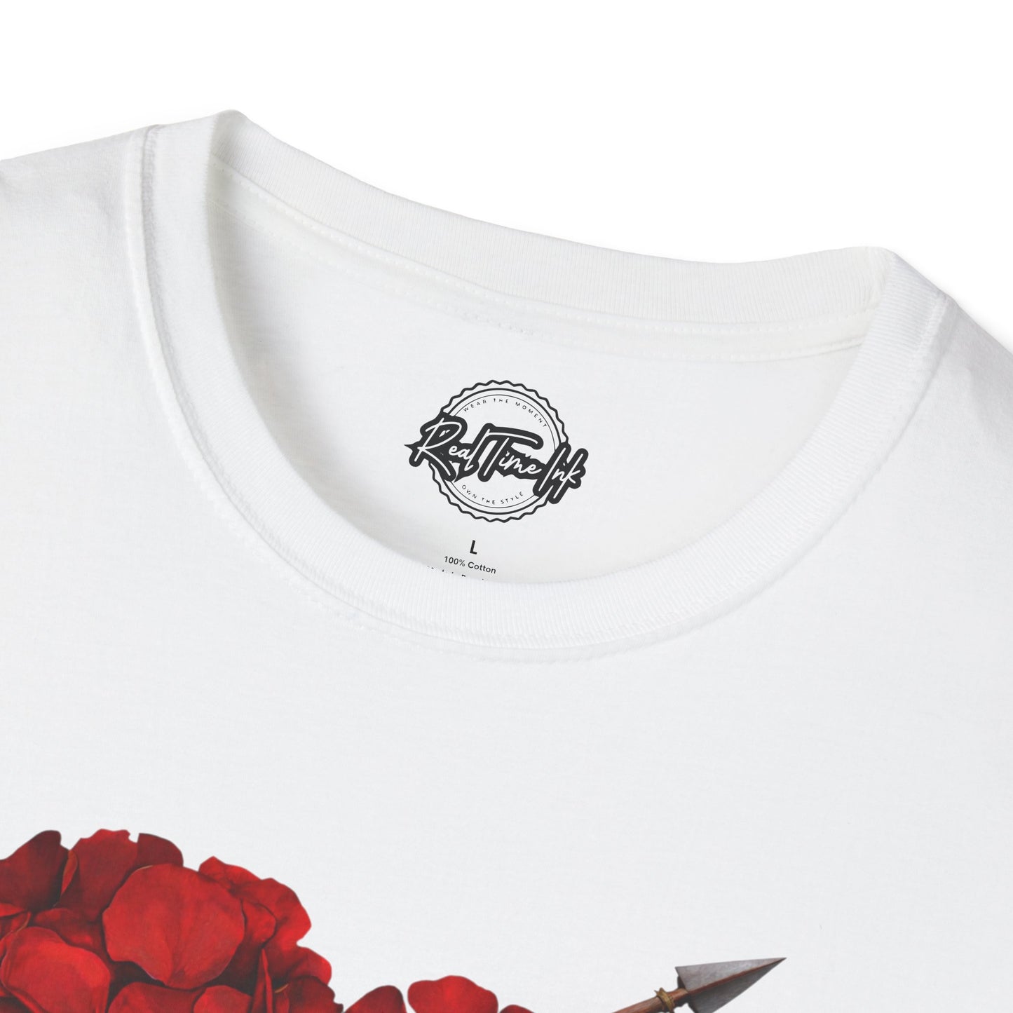 Rose Petal Heart T-Shirt — Arrow-Pierced Romantic Valentine Tee