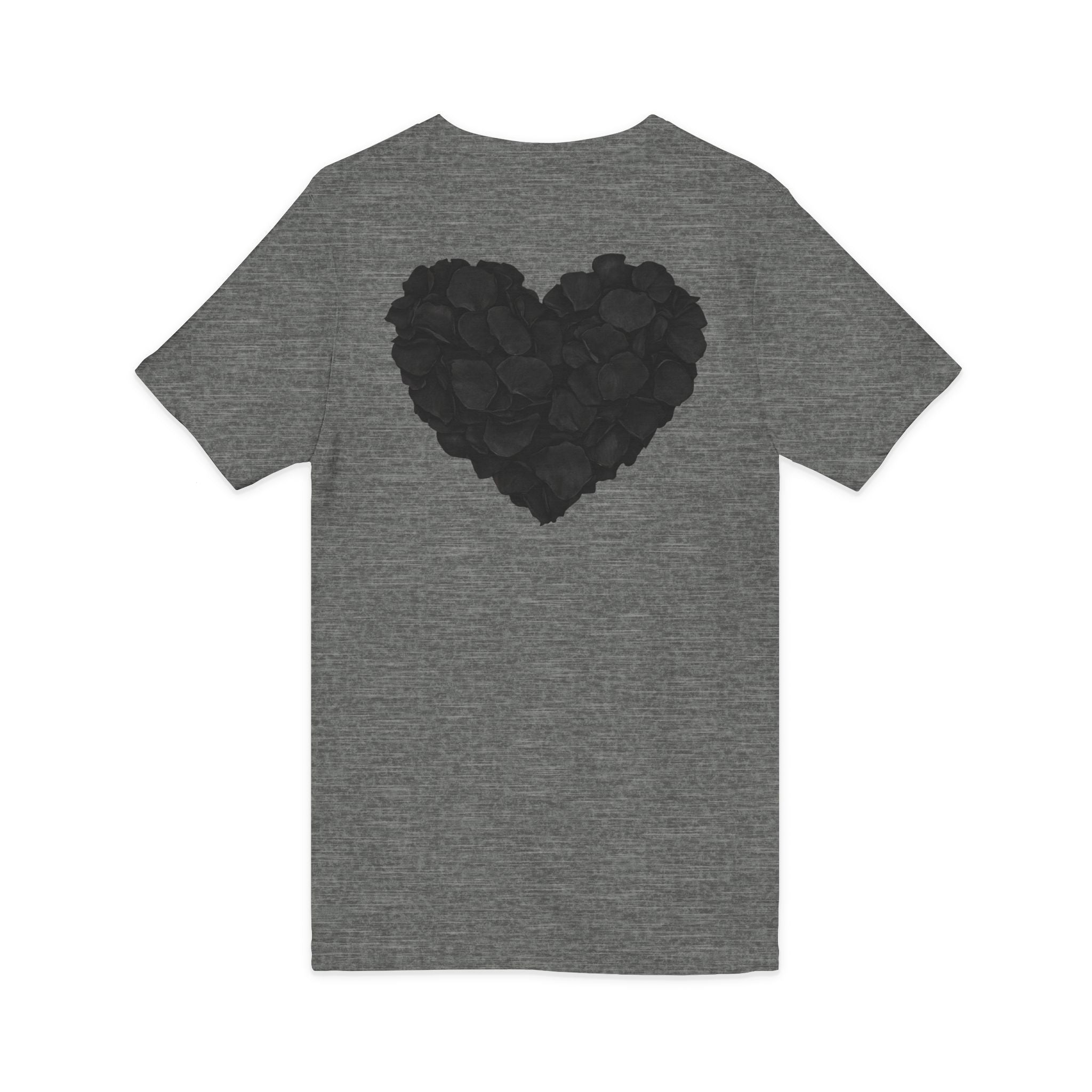 Black Rose Heart T-Shirt | Floral Heart Tee