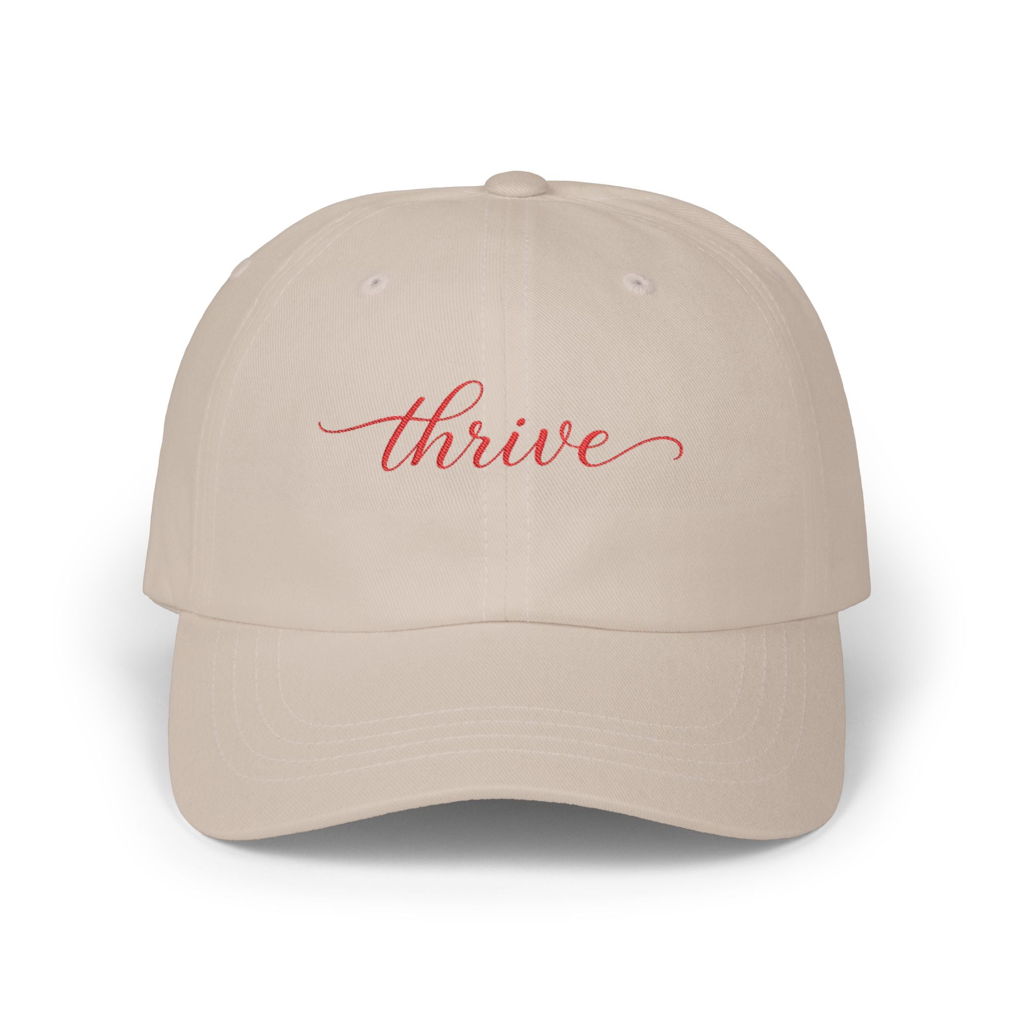 Thrive Embroidered Dad Cap — Inspirational Casual Hat for Women & Men