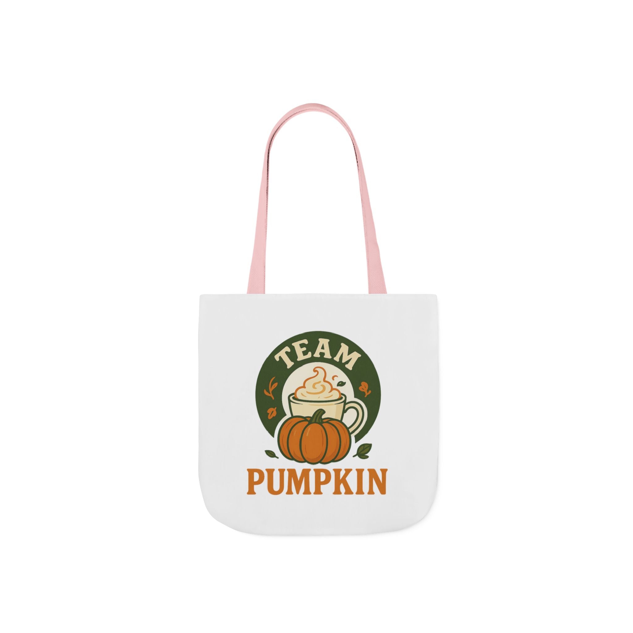 Team Pumpkin Tote Bag with 5-Color Straps, Fall Accessory, Gift for Pumpkin Lovers, Cute Bag for Festivals, Stylish Halloween Tote
