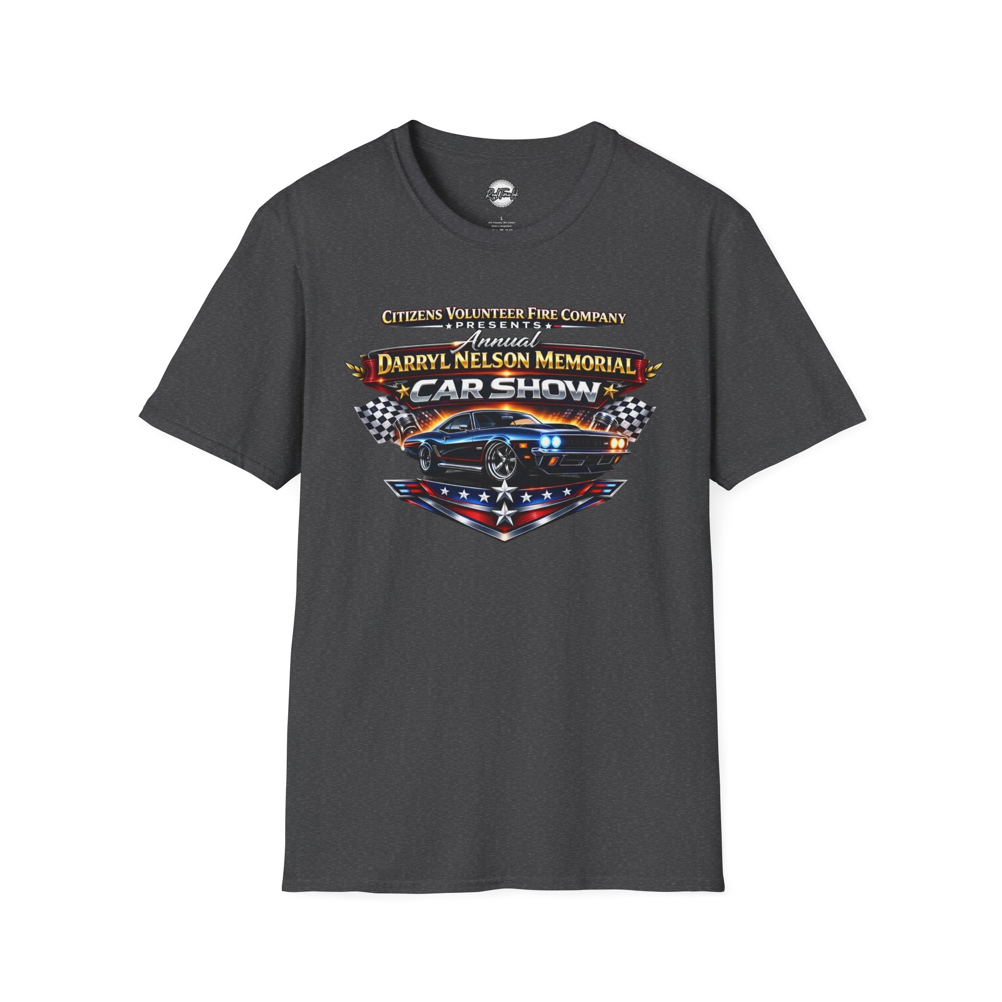 Darryl Nelson Memorial Car Show T-Shirt – Classic Muscle Car Graphic