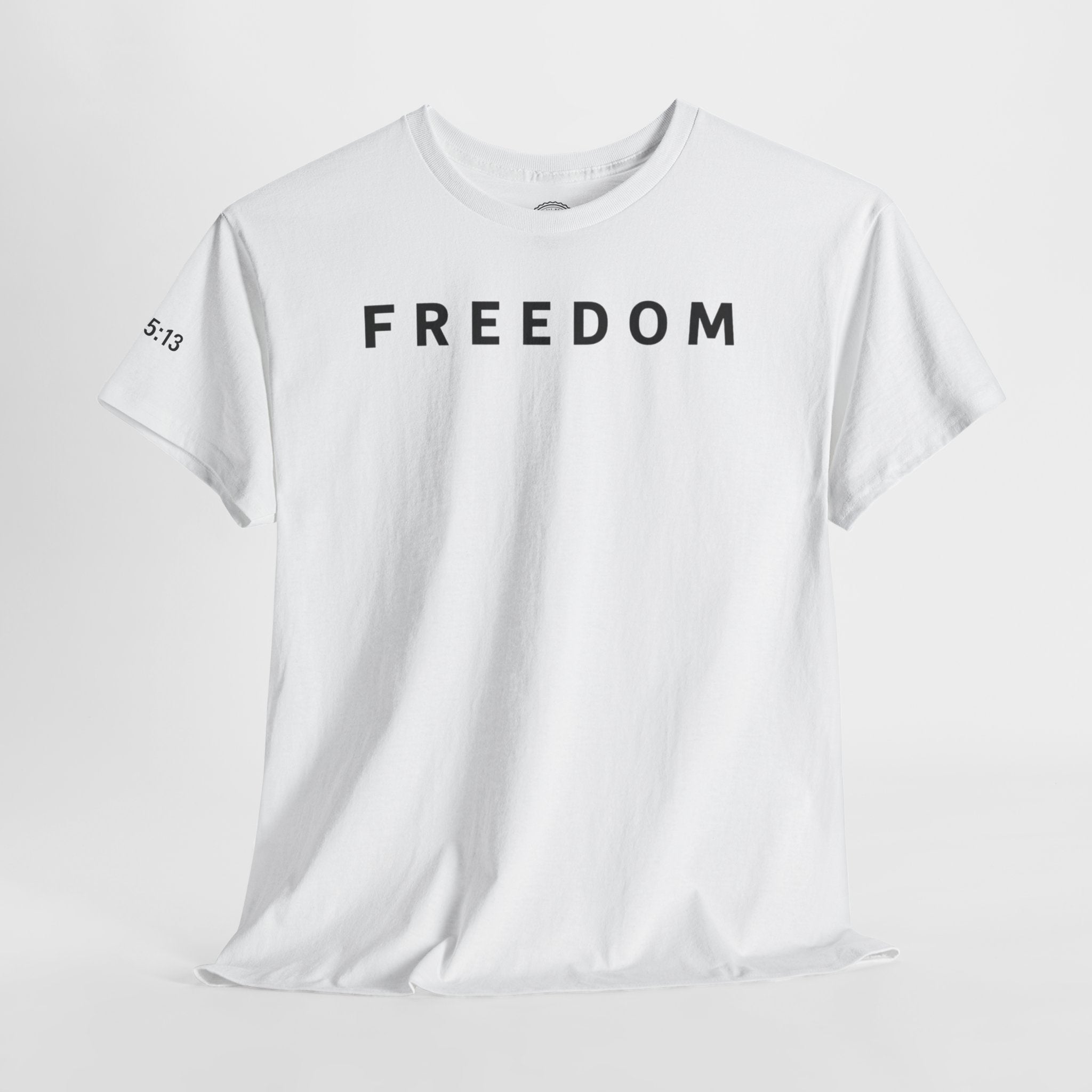 Freedom Gal 5:13 Unisex Heavy Cotton Tee, Casual Graphic T-Shirt, Comfortable Everyday Wear, Inspirational Gift, Freedom Clothing