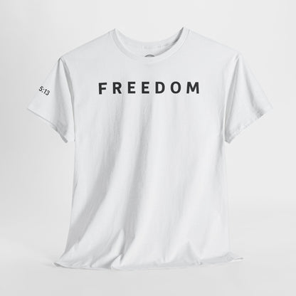 Freedom Gal 5:13 Unisex Heavy Cotton Tee, Casual Graphic T-Shirt, Comfortable Everyday Wear, Inspirational Gift, Freedom Clothing