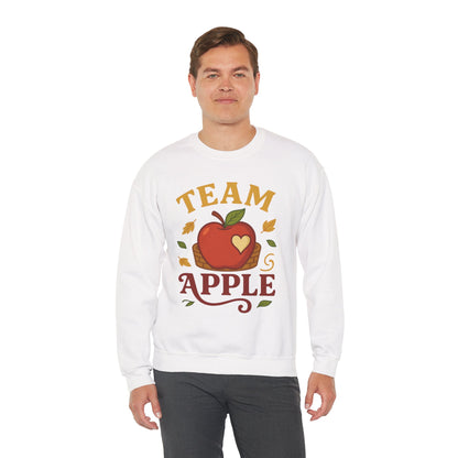 Team Apple Sweatshirt, Cozy Fall Fashion, Perfect for Apple Picking, Cute Gift for Teachers, Unisex Crewneck, Autumn Vibes, Fall Apparel