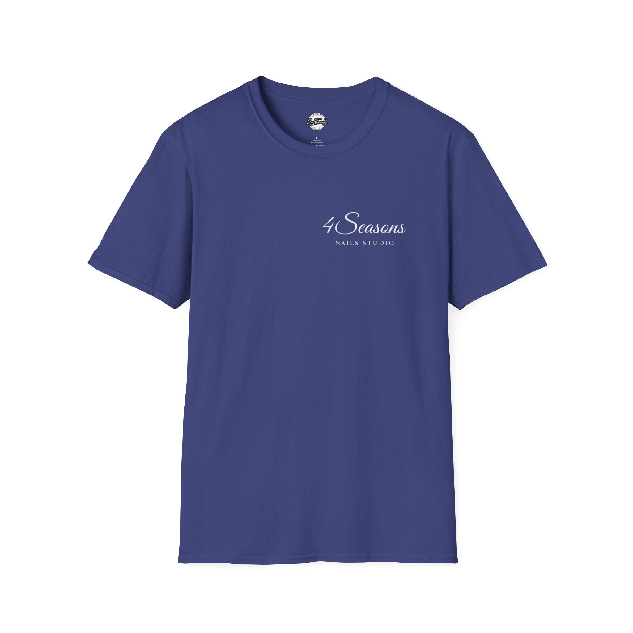 4 Seasons Nails Studio T-Shirt — Nail Tech Logo Tee (Front & Back)