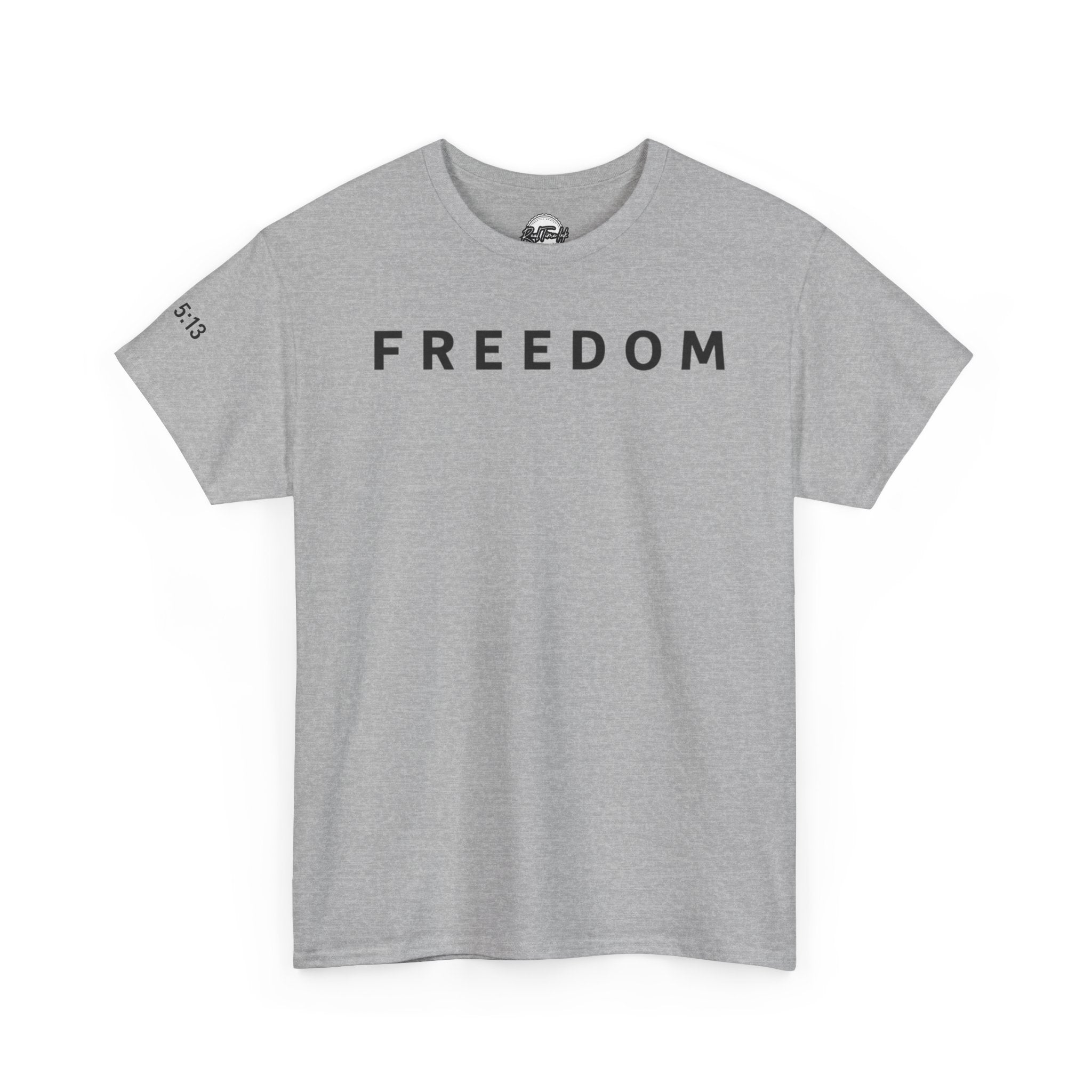 Freedom Gal 5:13 Unisex Heavy Cotton Tee, Casual Graphic T-Shirt, Comfortable Everyday Wear, Inspirational Gift, Freedom Clothing