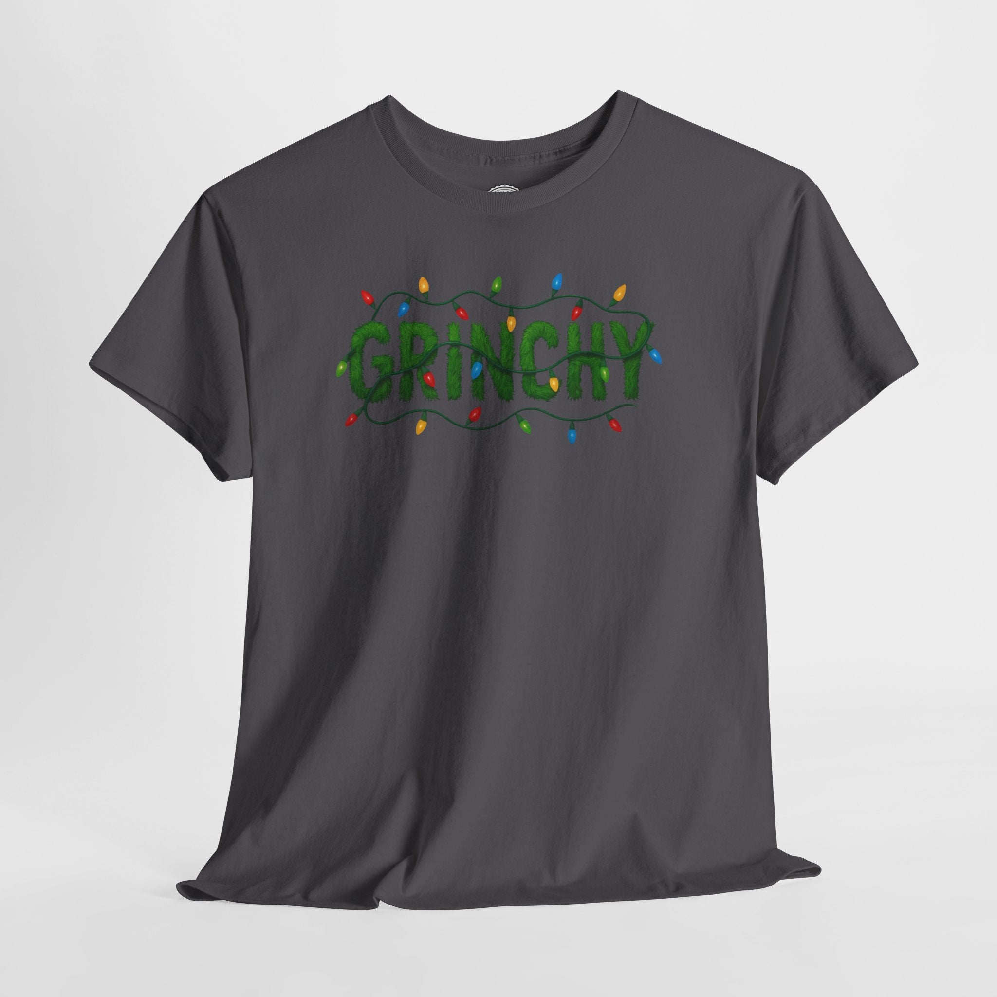 Grinchy Christmas Tee — Festive Lights Holiday Shirt