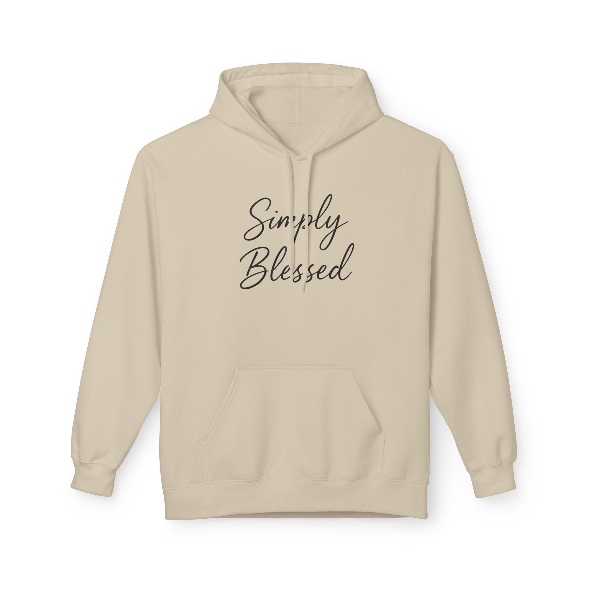 Simply Blessed Unisex Fleece Hoodie - Cozy Spiritual Apparel