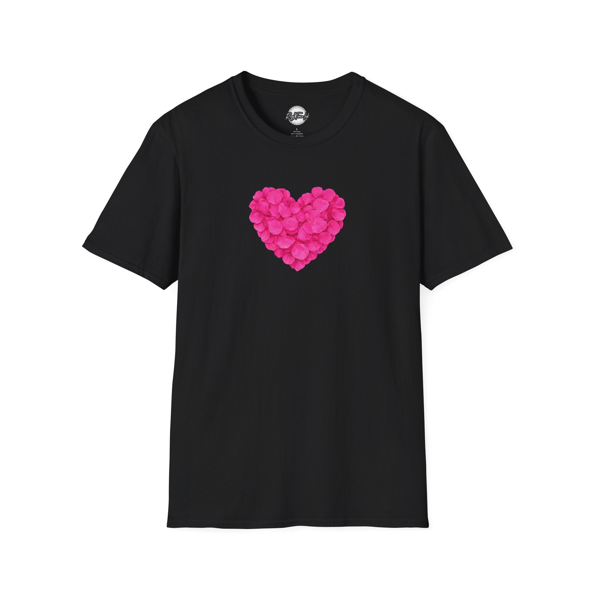 Valentine’s Pink Petal Heart T-Shirt