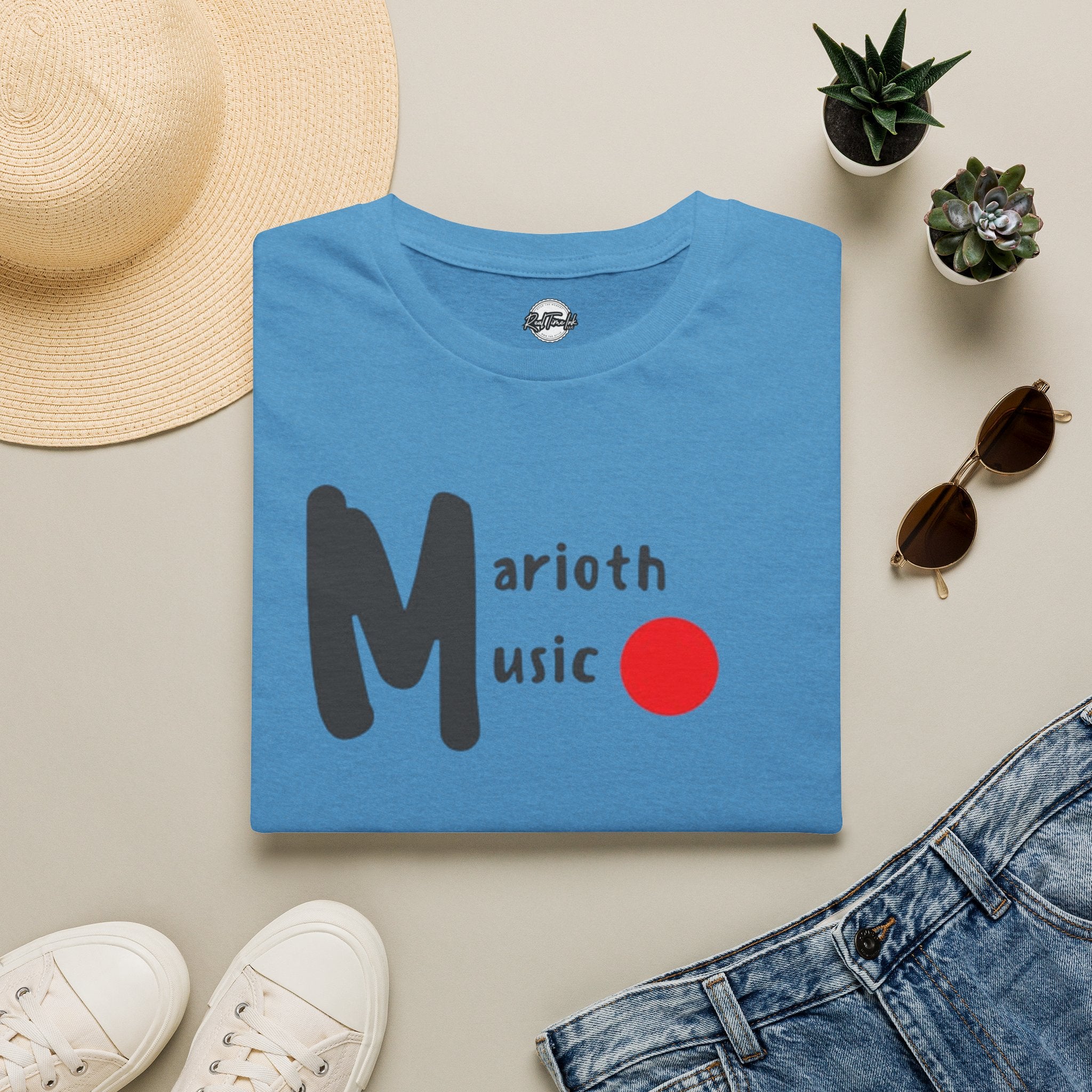 Marioth Music Logo Tee (Bold 'M' with Red Dot)