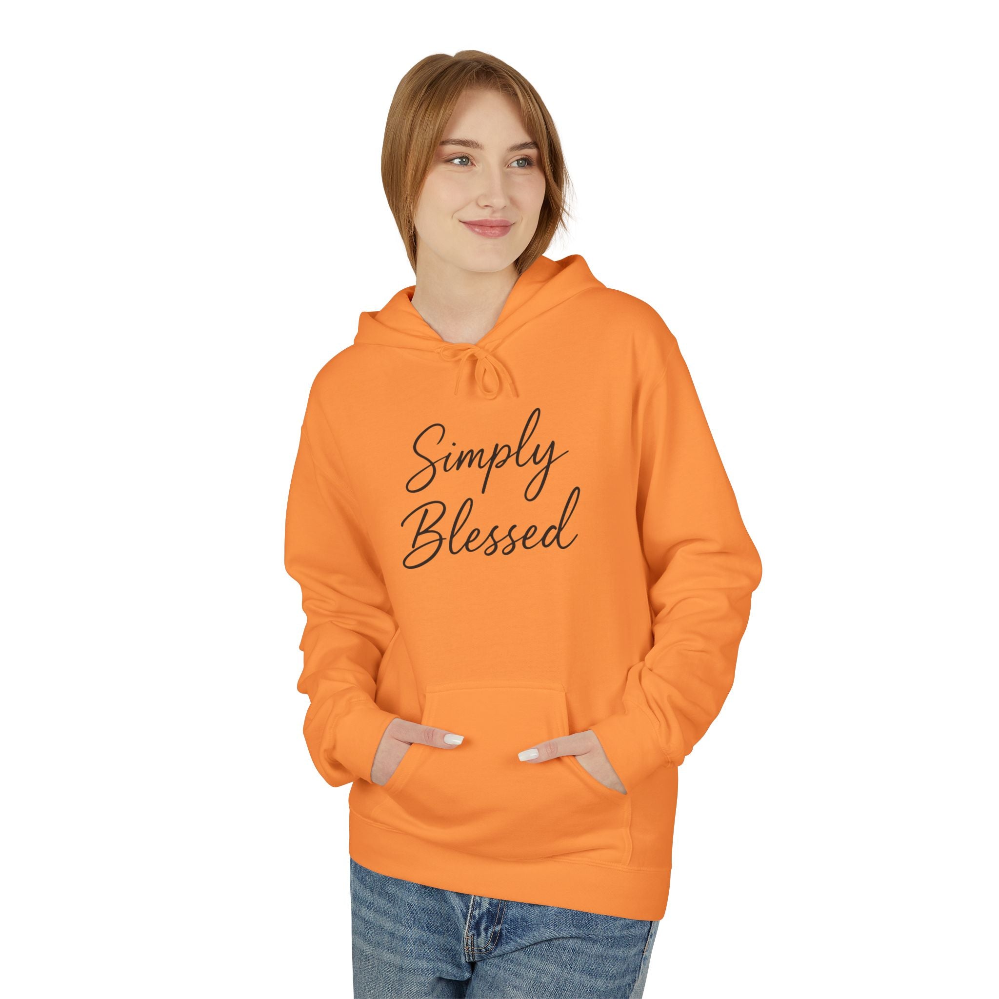 Simply Blessed Unisex Fleece Hoodie - Cozy Spiritual Apparel