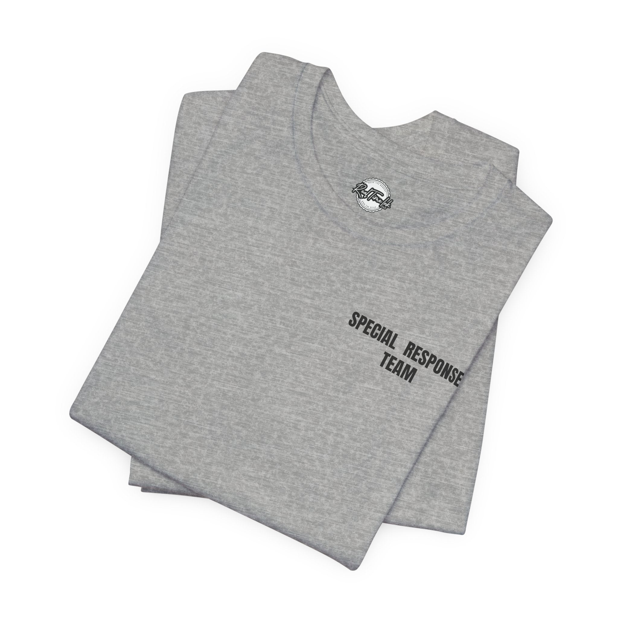 Police SRT Level 1 Tactical Tee — Back Shield Emblem Short Sleeve Shirt