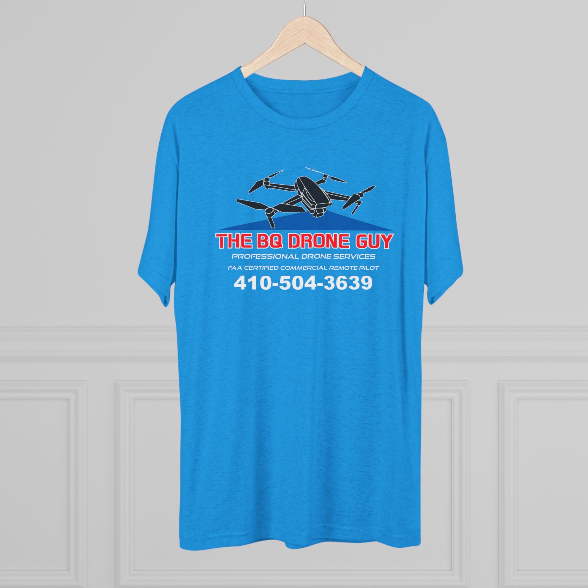 The BQ Drone guy Drone Service T‑Shirt — “The BG Drone Guy” Logo & Phone Number