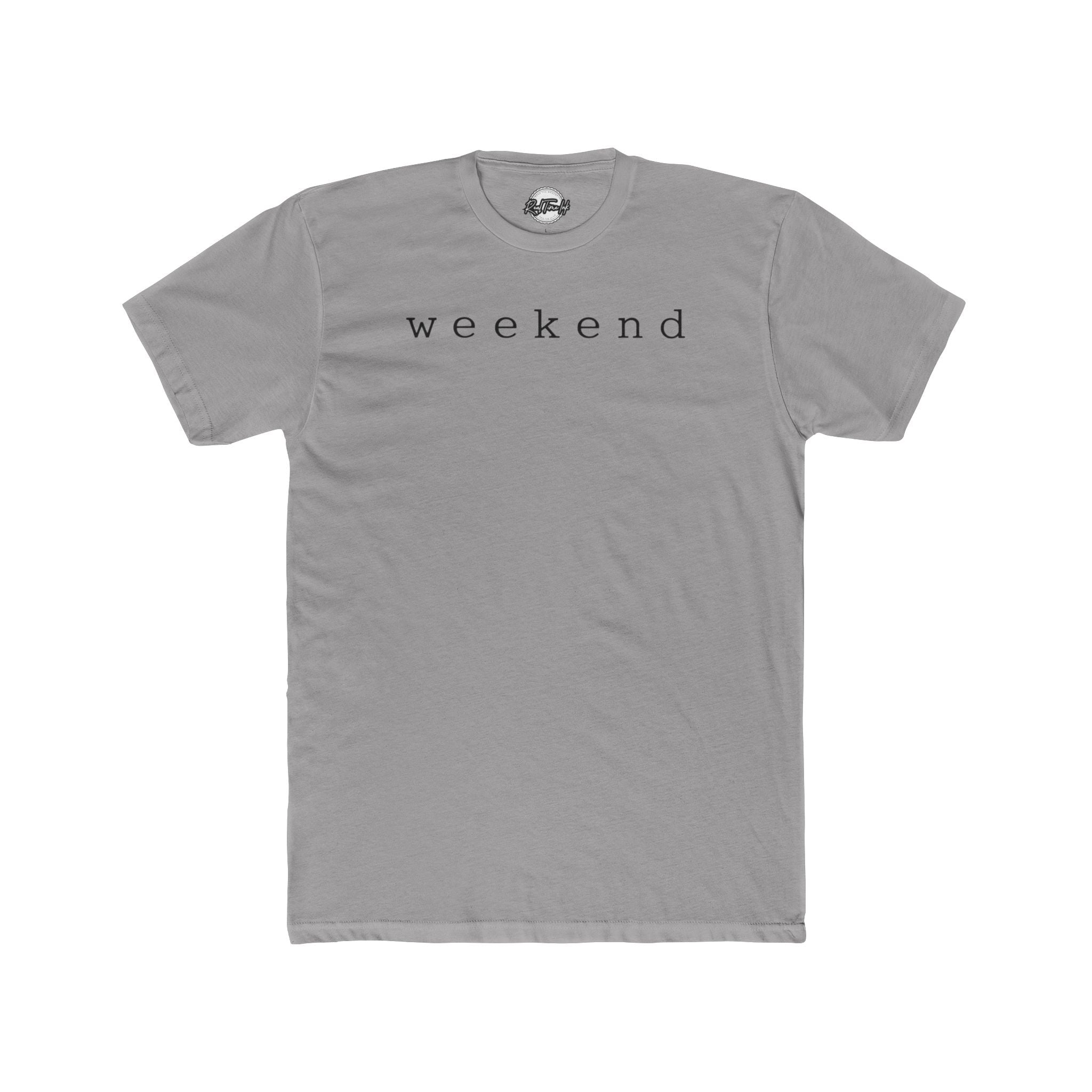 Weekend Minimalist T‑Shirt — 'weekend' Chest Text Cotton Tee