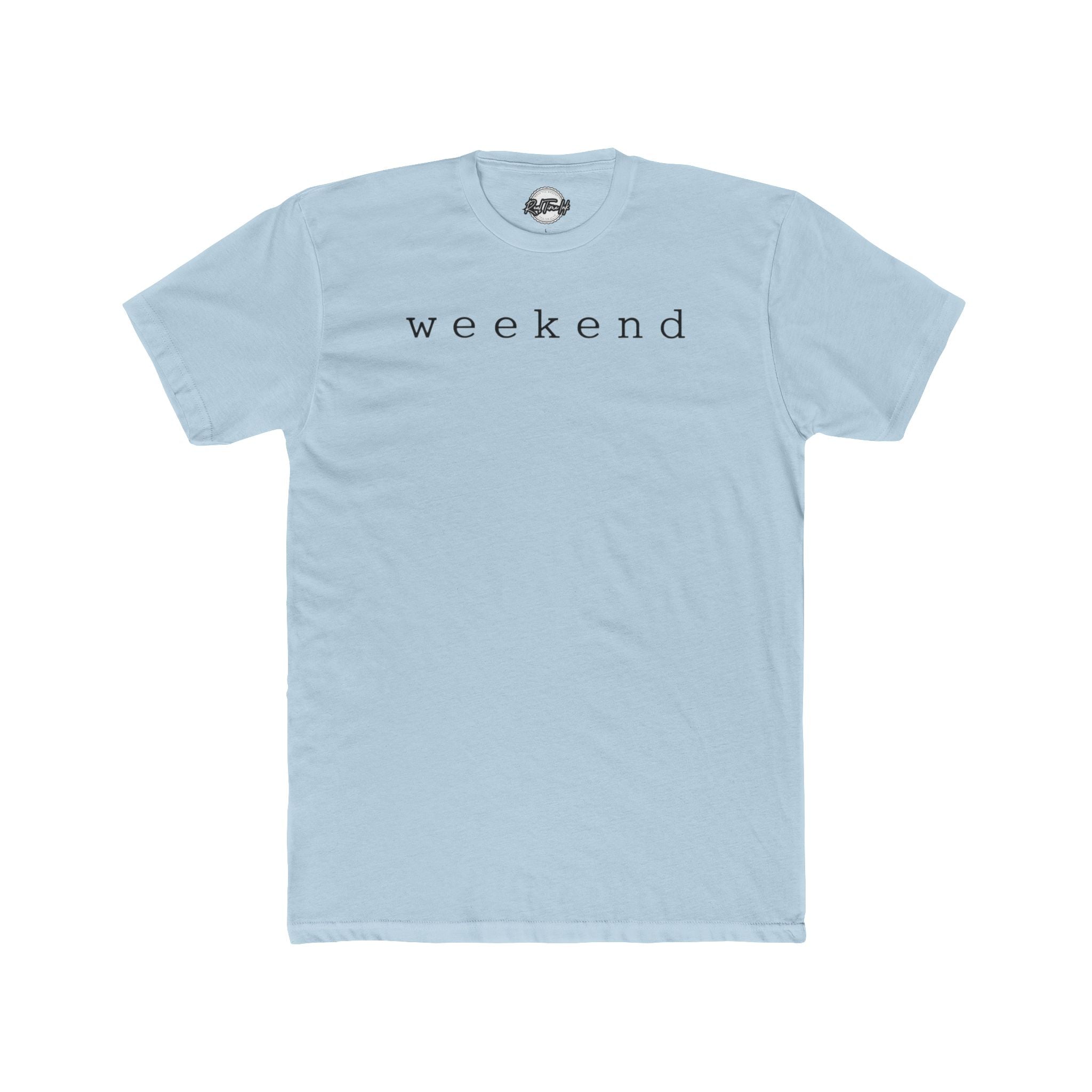 Weekend Minimalist T‑Shirt — 'weekend' Chest Text Cotton Tee