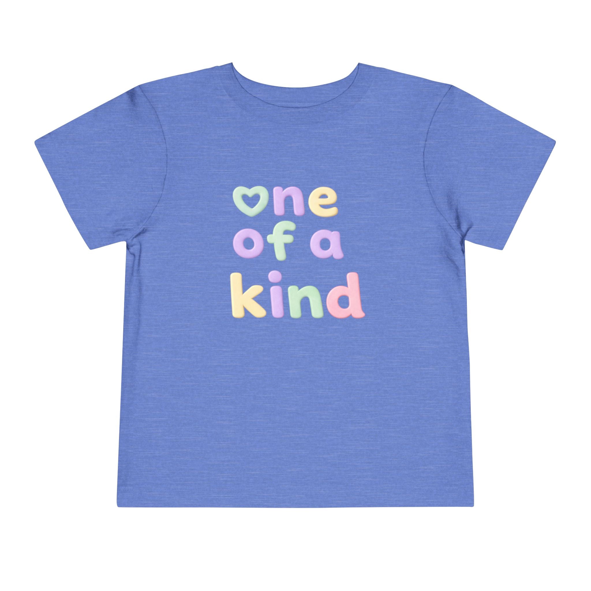 Toddler Tee – "One of a Kind" Pastel Heart Baby Shirt