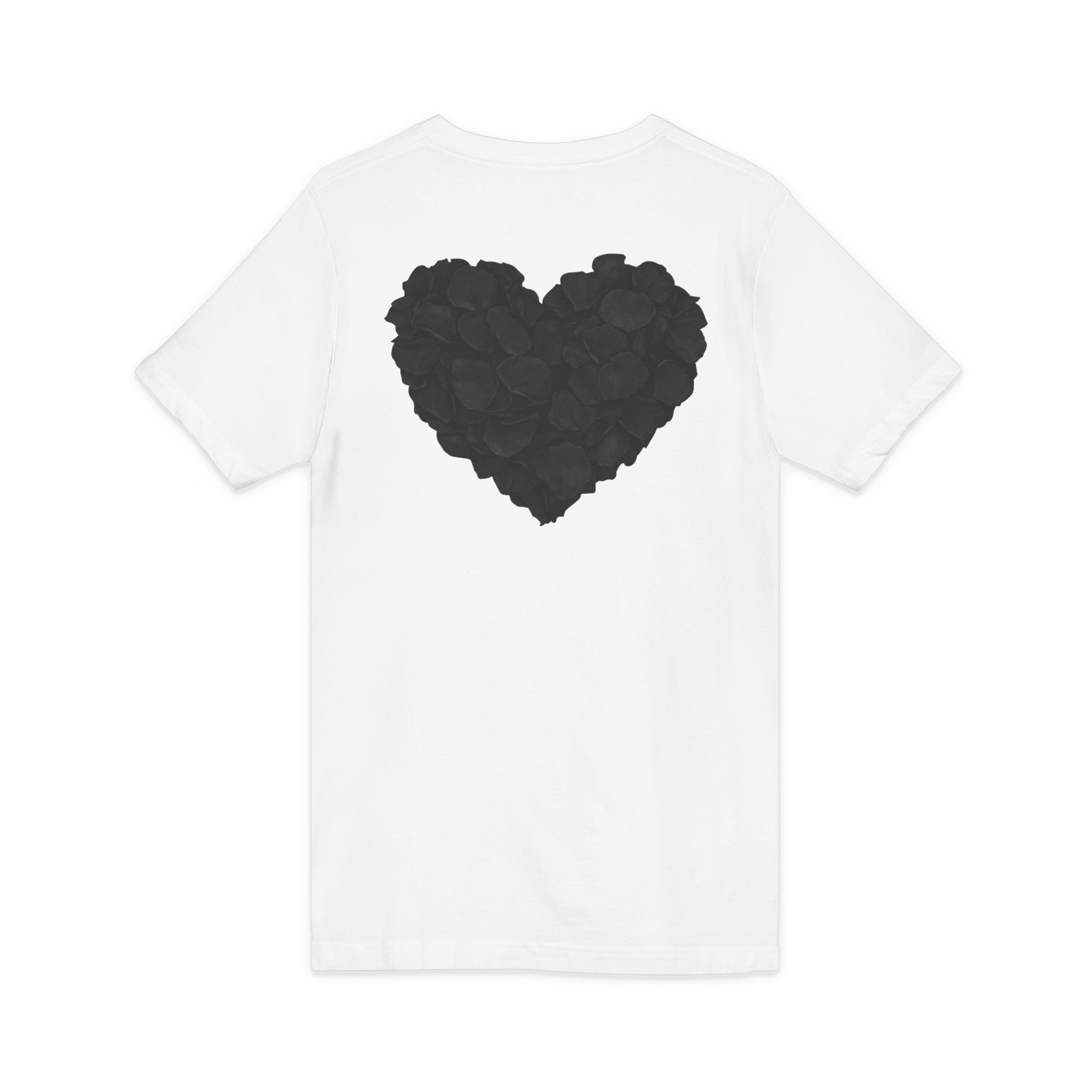 Black Rose Heart T-Shirt | Floral Heart Tee