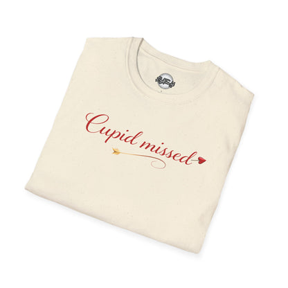 Cupid Missed T-Shirt — Funny Valentine’s Day Shirt with Heart Accent