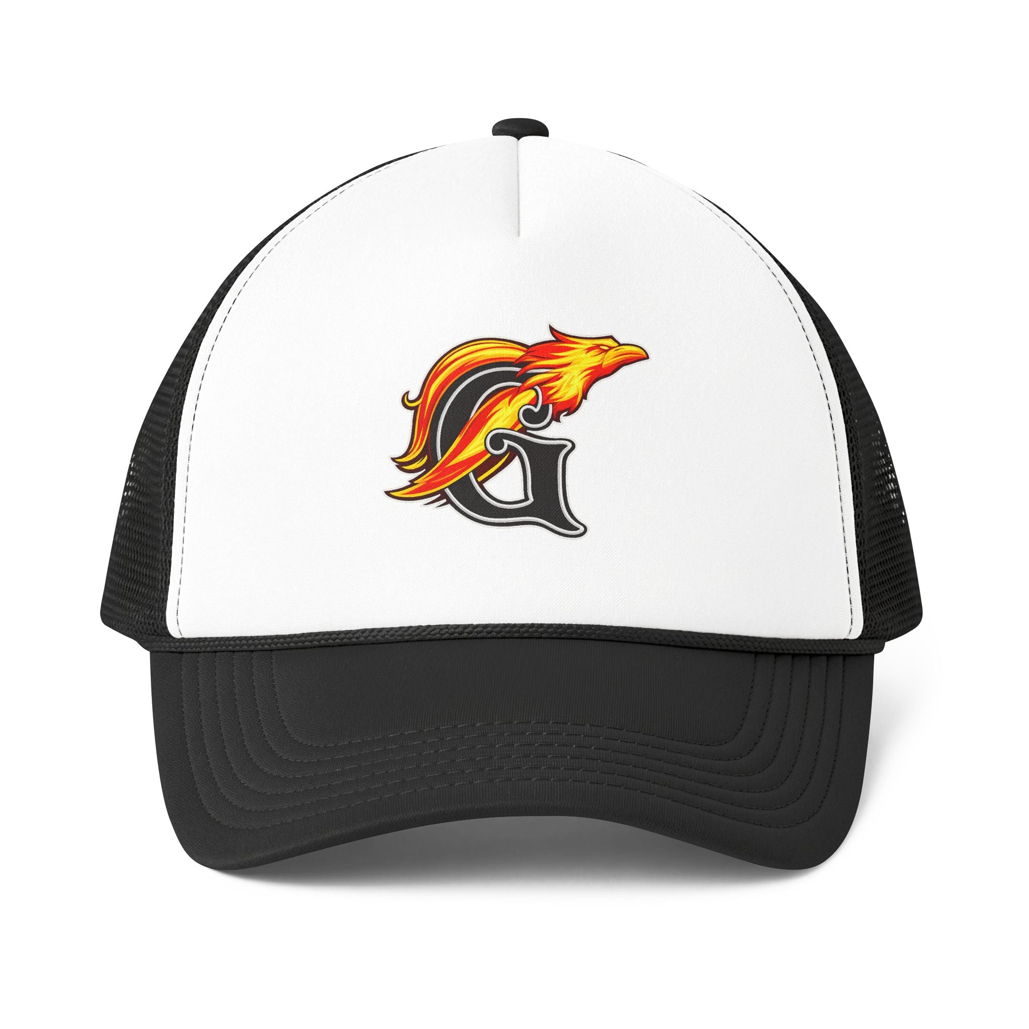 GALVINELL’S Trucker Cap – Embroidered Retro Sea Logo Foam Mesh Hat