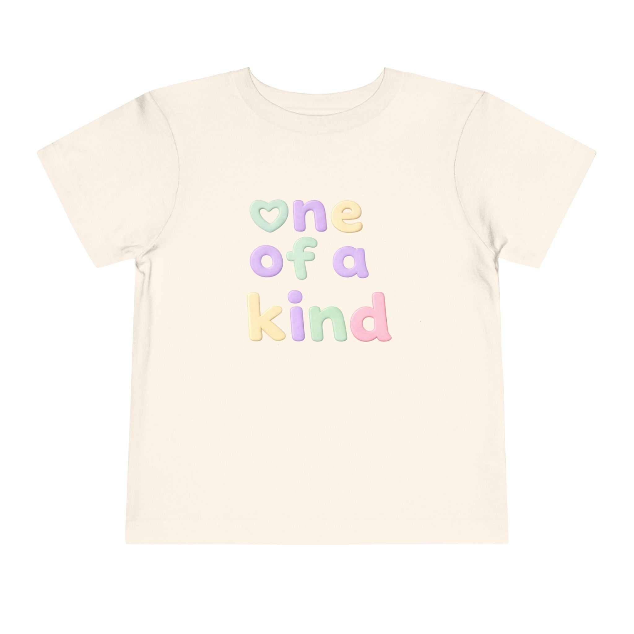 Toddler Tee – "One of a Kind" Pastel Heart Baby Shirt