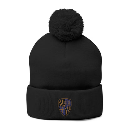 Knit Cap - Purple Blood Embroidery