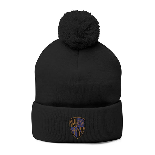 Knit Cap - Purple Blood Embroidery