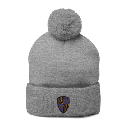 Knit Cap - Purple Blood Embroidery