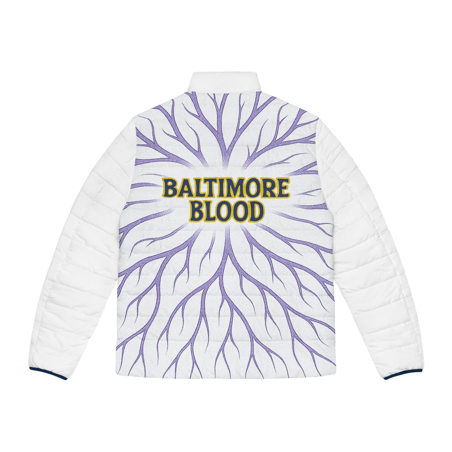 Stylish Baltimore Blood Men's Puffer Jacket | Cozy Winter Wear, Great for Gifting, Outdoor Activities, Sports Events, Casual Fashion