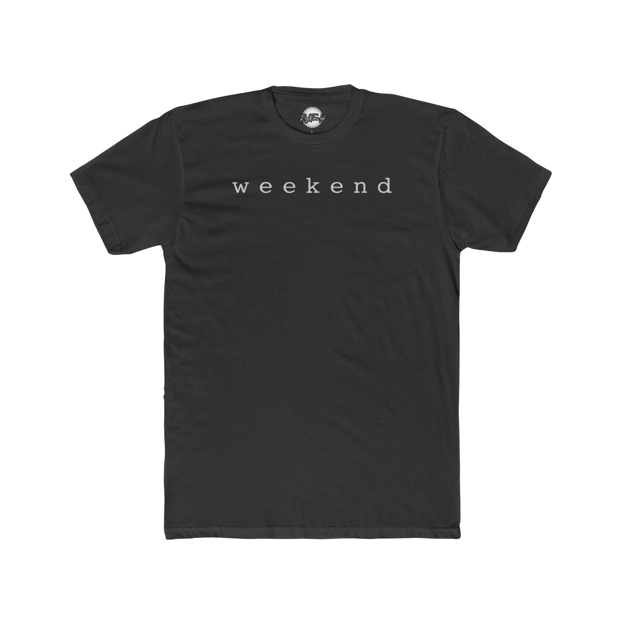 Weekend Minimalist T‑Shirt — 'weekend' Chest Text Cotton Tee