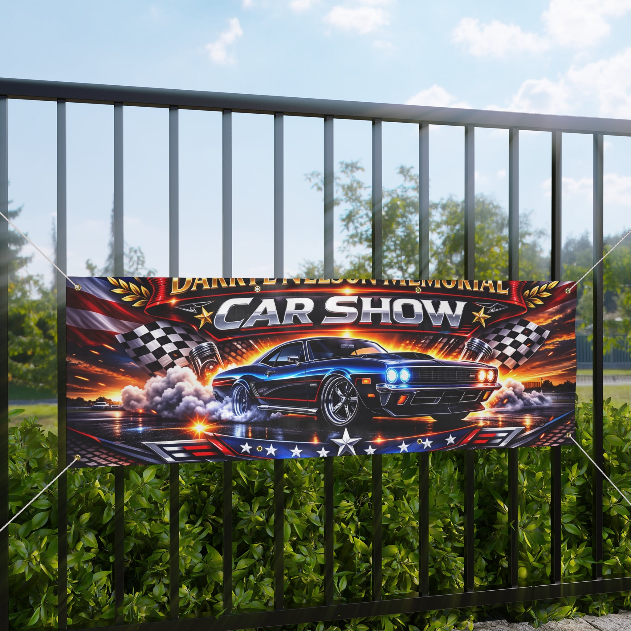 Car Show Banner — "Darryl Nelson Memorial" Matte Outdoor Sign