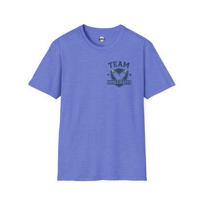 Team Double Diaper T-Shirt - Unisex Softstyle Tee for New Parents
