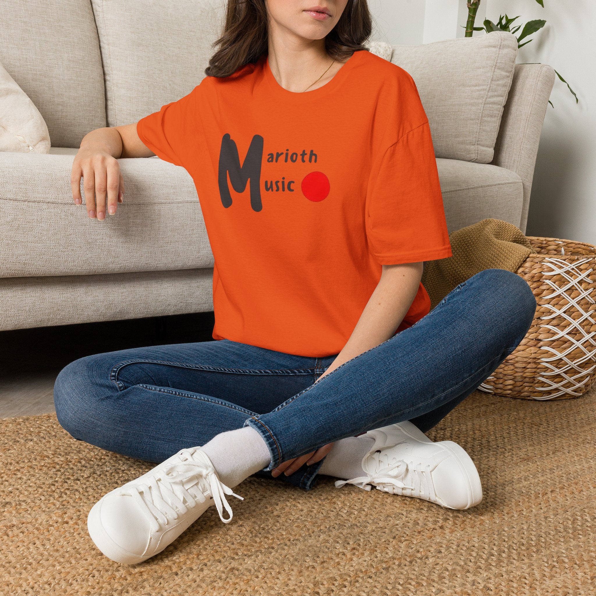 Marioth Music Logo Tee (Bold 'M' with Red Dot)
